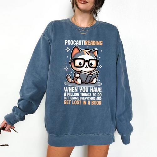 Reading Shirts For Women Bookworm Shirt Book Lover Comfort Colors Sweatshirt - Bookorys DE