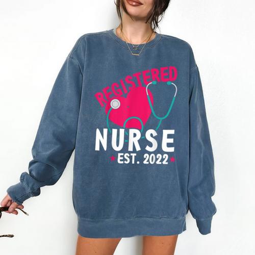 Registered Nurse Est 2022 Nursing Student RN Fun Graduation Comfort Colors Sweatshirt - Best Gift Smart