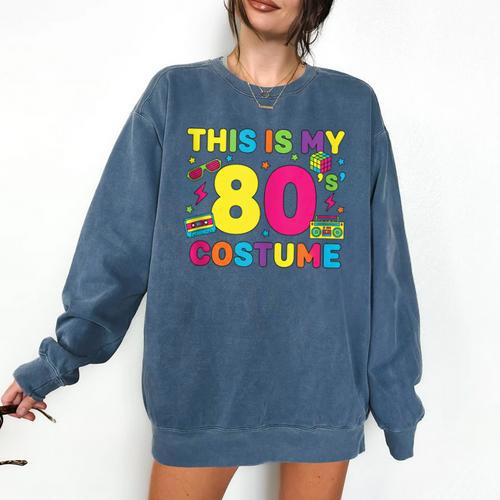 Retro 80's Costume 80s Nostalgia Party Comfort Colors Sweatshirt - Figerry