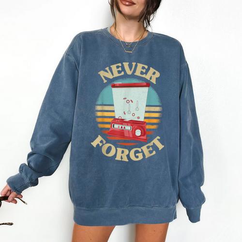 Retro Gaming Never Forget Nostalgia Vintage Comfort Colors Sweatshirt - Figerry