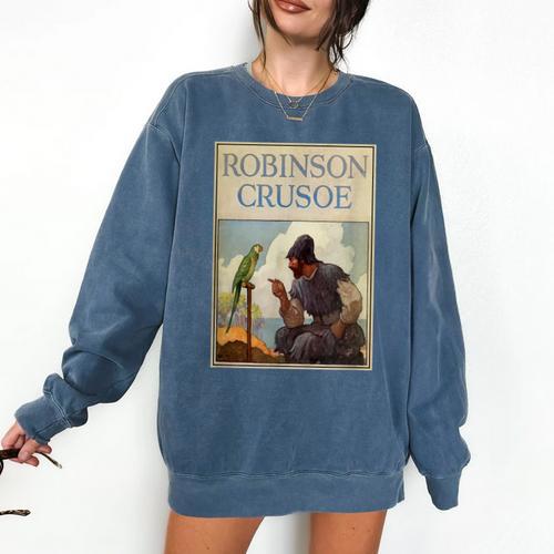 Robinson Crusoe Book Cover 1920 Comfort Colors Sweatshirt - Bookorys DE