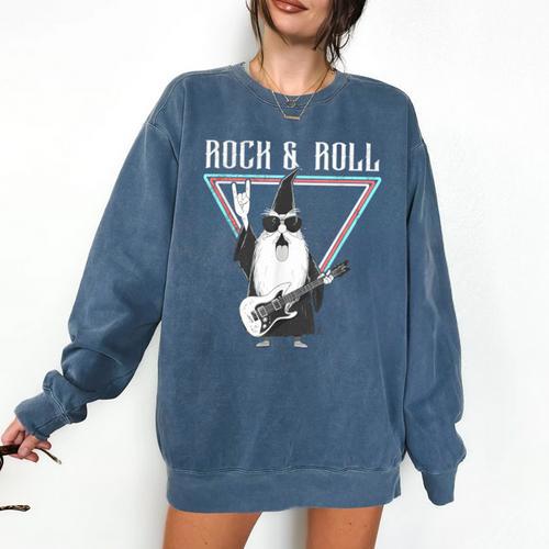 Rock & Roll Wizard Music Nostalgia Comfort Colors Sweatshirt - Figerry