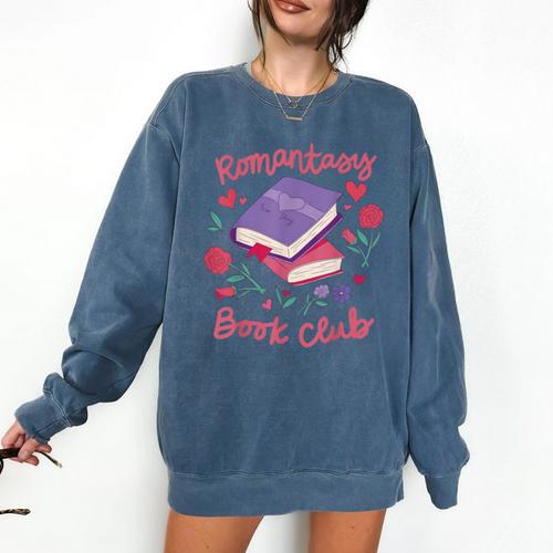 Romantasy Book Club Novel Reading Club Bibliophiles Fiction Comfort Colors Sweatshirt - Bookorys