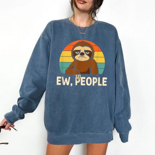 Sarcastic Sloth Introvert Anti Social Comfort Colors Sweatshirt - Raresse