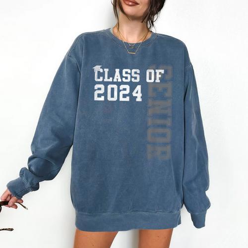 Senior 2024 Class Of 2024 Seniors Graduation 2024 Graduate Comfort Colors Sweatshirt - Best Gift Smart