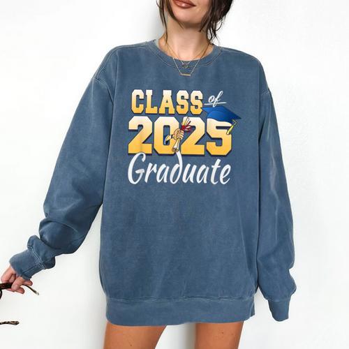 Senior 2025 Class Of 2025 Senior Graduate 2025 Graduation Comfort Colors Sweatshirt - Best Gift Smart