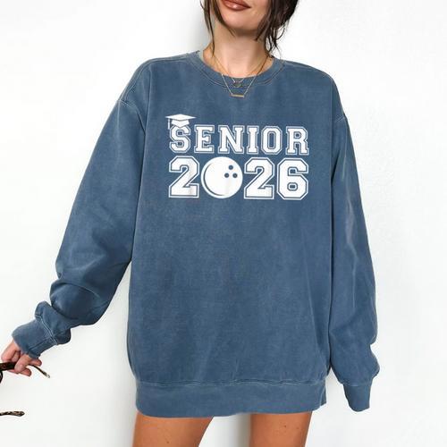 Senior Bowling Class Of 2026 Graduation School Graduate Comfort Colors Sweatshirt - Best Gift Smart