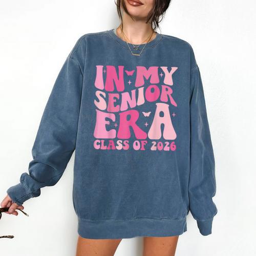 In My Senior Era Class Of 2026 Retro Senior 2026 Graduation Comfort Colors Sweatshirt - Best Gift Smart