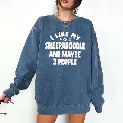 Sheepadoodle Fur Parent Sheeppoo Lover Dog Owner Introvert Comfort Colors Sweatshirt - Raresse