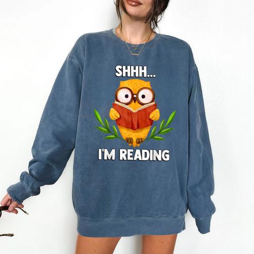Shhh I'm Reading World Book Day Costume 2026 Kids Comfort Colors Sweatshirt - Bookorys DE