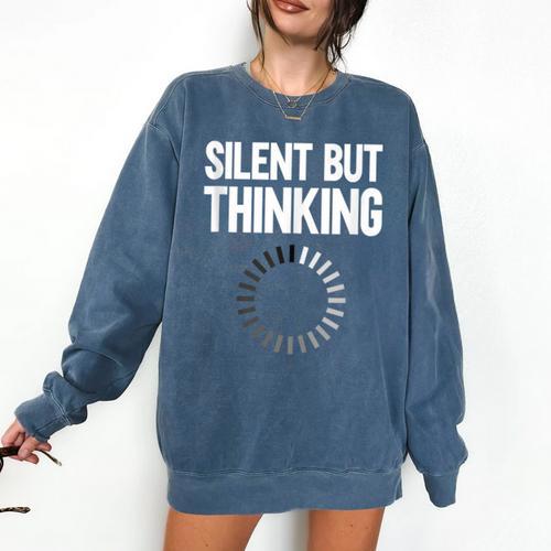 Silent But Thinking Introvert Comfort Colors Sweatshirt - Raresse