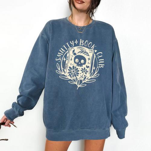 Smutty Book Club Smutty Book Lover Front And Back Spicy Book Comfort Colors Sweatshirt - Bookorys DE