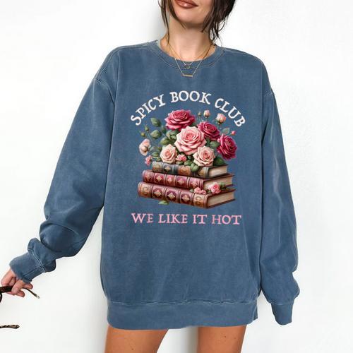Spicy Book Club Dark Romance Reader Women Bookish Merch Cute Comfort Colors Sweatshirt - Bookorys DE