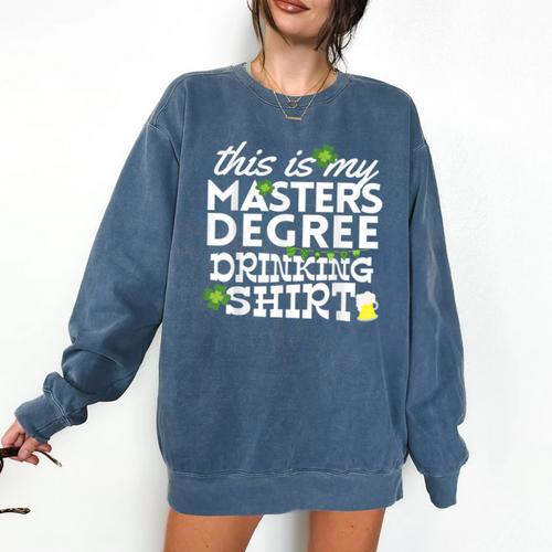 St Patricks Day Masters Degree MSW Graduation Social Work Comfort Colors Sweatshirt - Best Gift Smart
