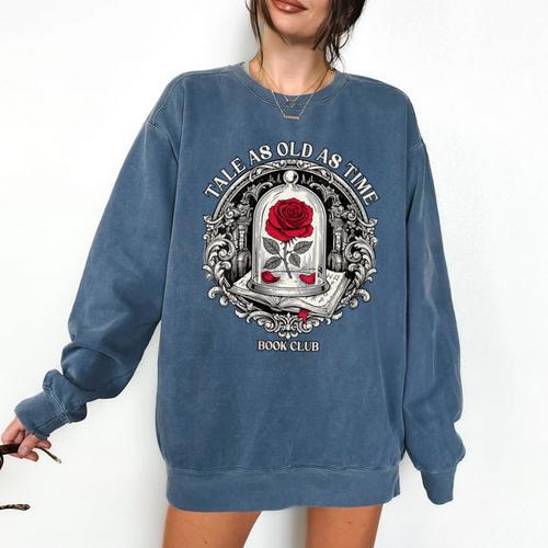 Tale As Old As Time Classic Book Lover Retro Comfort Colors Sweatshirt - Bookorys