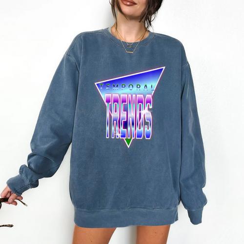 Temporal Trends Vaporwave Style Retro Nostalgia Look Comfort Colors Sweatshirt - Figerry