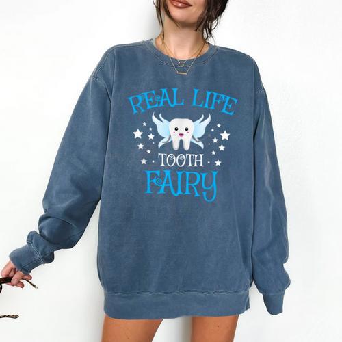 Tooth Fairy Tshirt Cute Dental Hygienist Graduation T Shirt Comfort Colors Sweatshirt - Best Gift Smart