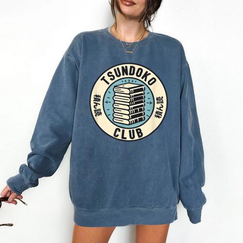 Tsundoku Club Book Lovers Bibliophile Booktok Reading Comfort Colors Sweatshirt - Bookorys DE