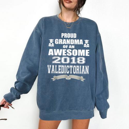 Valedictorian Scholar Grandma T Shirt Graduation Speech Comfort Colors Sweatshirt - Best Gift Smart