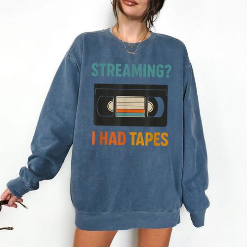VHS Cassette Tape Retro 80s 90s Nostalgia Comfort Colors Sweatshirt - Figerry