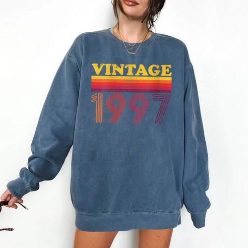 Vintage 1997 Retro Style 90's Born Nostalgia Vibes Birthday Comfort Colors Sweatshirt - Figerry