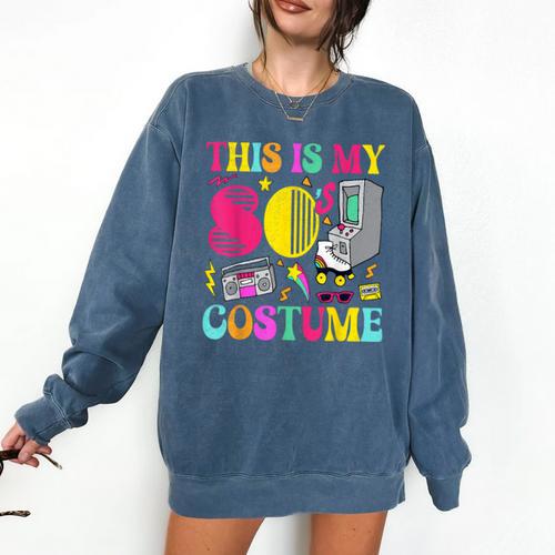 Vintage 80s Vibes Costume Nostalgia 1980s Fashion Cassette Comfort Colors Sweatshirt - Figerry