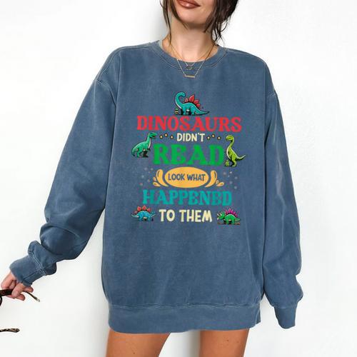 Vintage Librarian Book Reader Library Book Reading Comfort Colors Sweatshirt - Bookorys