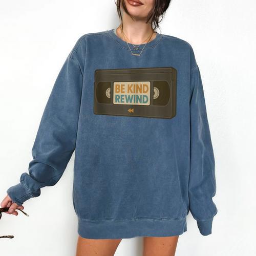 Vintage VHS Tape Humor Retro Nostalgia Graphic Comfort Colors Sweatshirt - Figerry