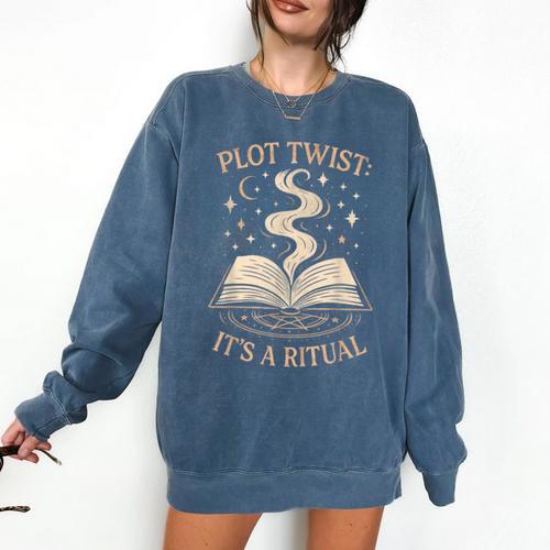 Witchy Book Club Pagan Reader Occult Fiction Coven Ritual Comfort Colors Sweatshirt - Bookorys DE
