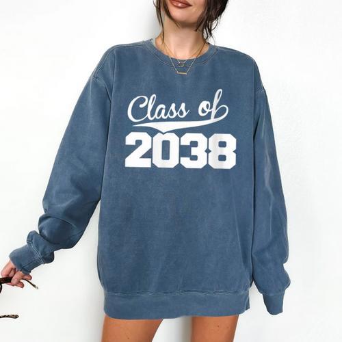 Women's Class Of 2038 Kid Adult Future Year Kindergarten Graduation Comfort Colors Sweatshirt - Best Gift Smart