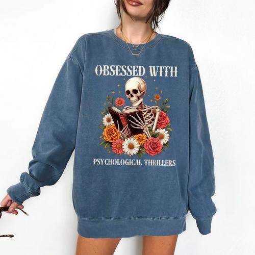 Women's Psychological Thriller Book Reader Lover Comfort Colors Sweatshirt - Bookorys CA