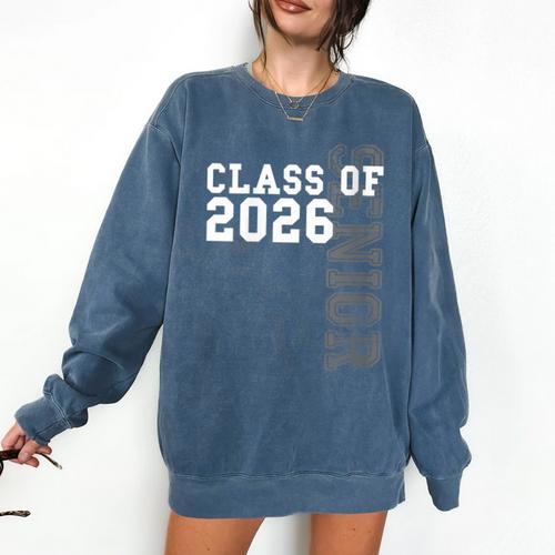 Women's Senior Class Of 2026 Graduation Year High School & College Comfort Colors Sweatshirt - Best Gift Smart