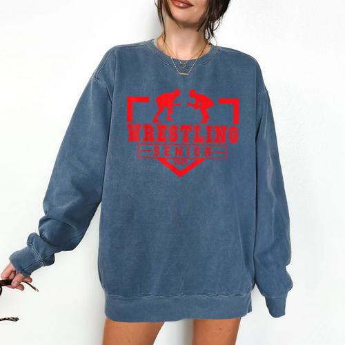 Wrestling Senior Night Wrestling Senior 2025 Graduation 11 Comfort Colors Sweatshirt - Best Gift Smart