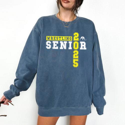 Wrestling Senior Night Wrestling Senior 2025 Graduation 22 Comfort Colors Sweatshirt - Best Gift Smart