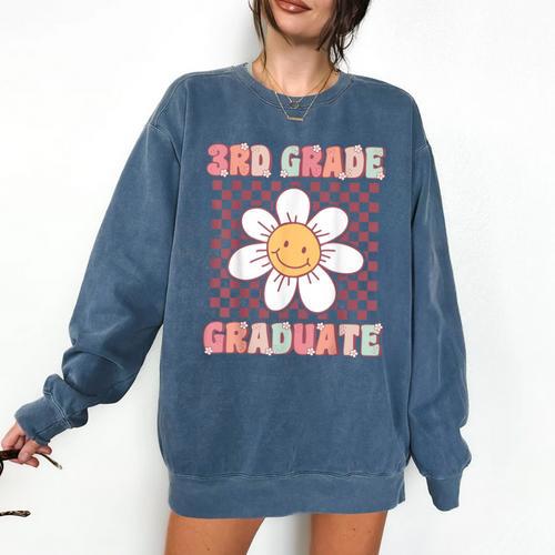 3rd Grade Graduation Cute Groovy Last Day Of Third Grade Comfort Colors Sweatshirt - Best Gift Smart