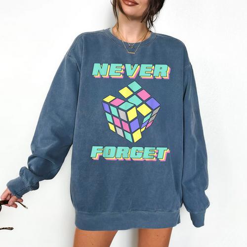 80s 90s Nostalgia Magic Cube Retro Party Costume Comfort Colors Sweatshirt - Figerry