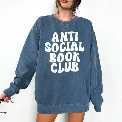 Anti-Social Book Club Comfort Colors Sweatshirt - Bookorys