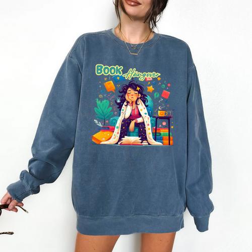 Book Lover Woman Woman Book Hangover Premium Tri-Blend Comfort Colors Sweatshirt - Bookorys