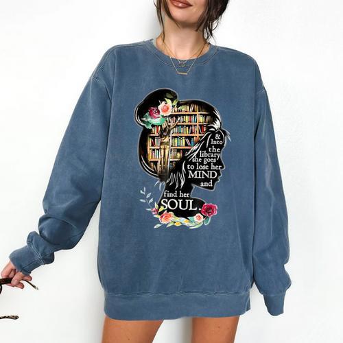 Book Reading Bookworm Book Lover Women Kids Girls Comfort Colors Sweatshirt - Bookorys AU