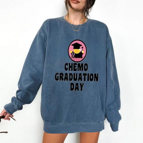 Chemo Graduation Day Victory Support Shirt Comfort Colors Sweatshirt - Best Gift Smart