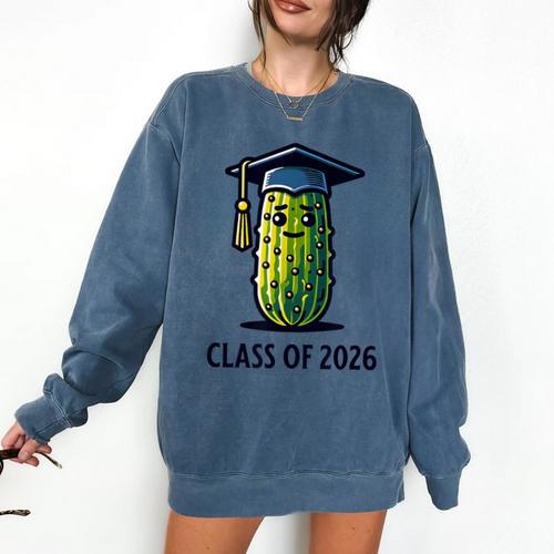 Class Of 2026 Graduation Pickle Trendy Graduate Humor Comfort Colors Sweatshirt - Best Gift Smart