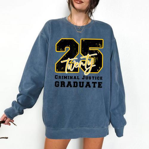 Criminal Justice Graduate Graduated Class Of 2025 Graduation Comfort Colors Sweatshirt - Best Gift Smart