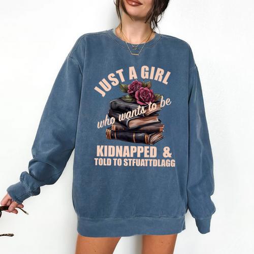 Dark Romance Women Told To STFUATTDLAGG Smutt Book Merch Premium Comfort Colors Sweatshirt - Bookorys DE
