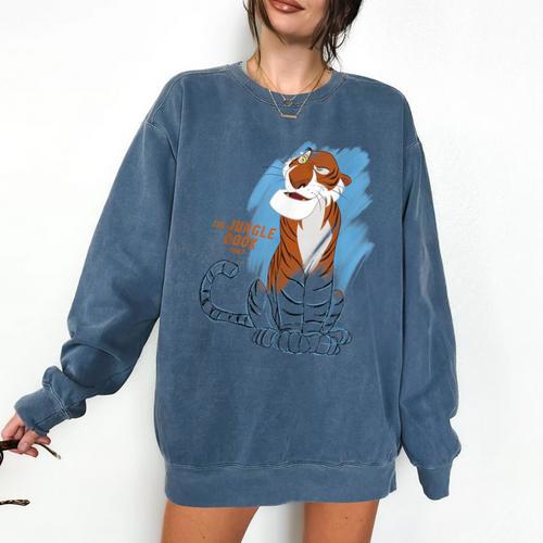 Disney Ink And Paint Shere Khan From The Jungle Book 1967 Comfort Colors Sweatshirt - Bookorys