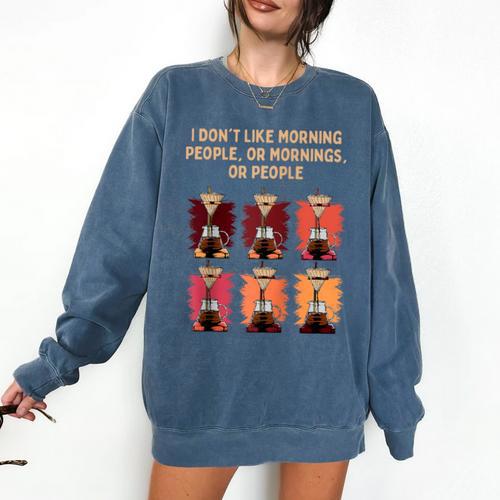 I Dont Like Morning People Introvert Coffee Lover Antisocial Raglan Baseball Tee Comfort Colors Sweatshirt - Raresse