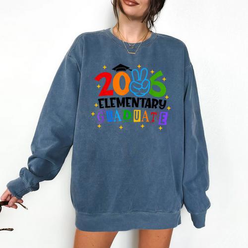 Elementary Graduate 2026 Graduation Class Of 2026 Kids Comfort Colors Sweatshirt - Best Gift Smart