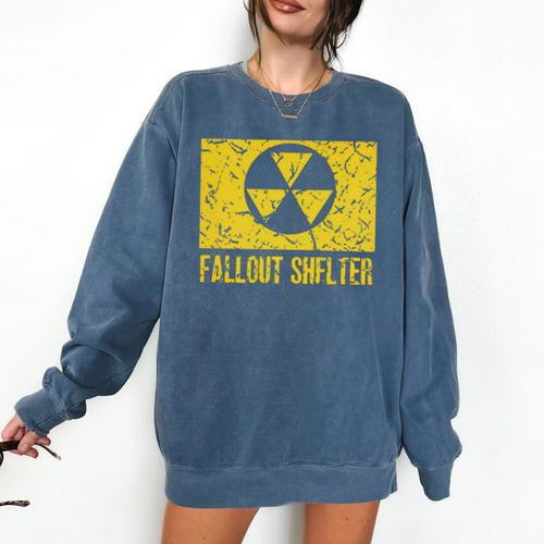 Fallout Shelter Nuclear War Radioactive Nostalgia T-Shirt Comfort Colors Sweatshirt - Figerry