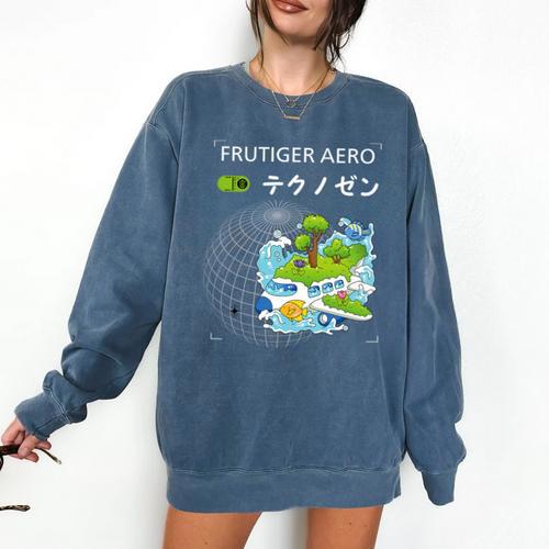 Frutiger Aero Y2K Fashion Trends Statement Piece Tech Orbite Premium Tri-Blend Comfort Colors Sweatshirt - Figerry