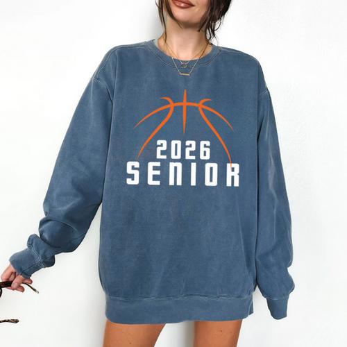 Graduate Senior Class Of 2026 Basketball Player Graduation Comfort Colors Sweatshirt - Best Gift Smart