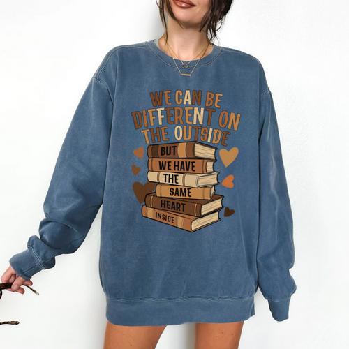We Have The Same Heart History Month Book Lover Women Premium Tri-Blend Comfort Colors Sweatshirt - Bookorys DE